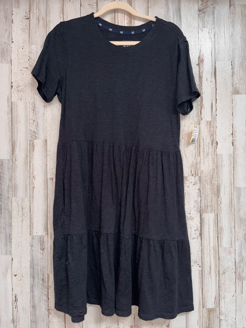 BLACK GAP COTTON TIER DRESS, LADIES M