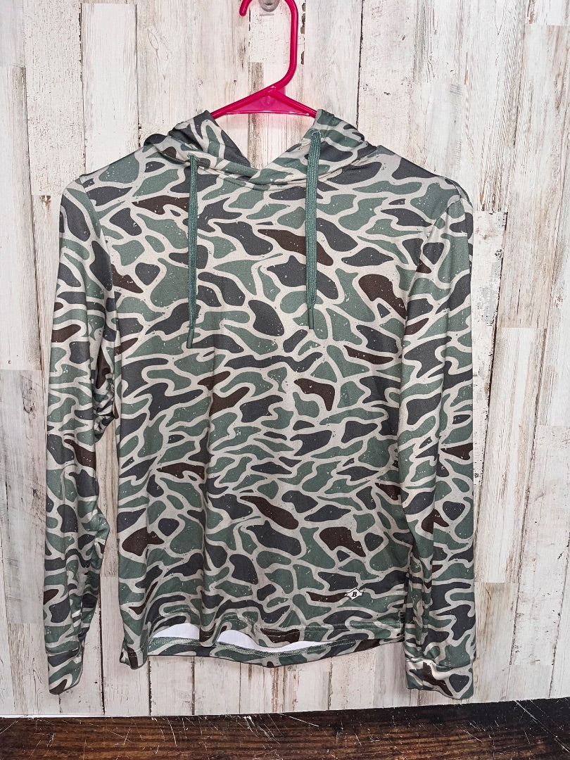 OLIVE BURLEBO CAMO HOODIE, BOY 10/12
