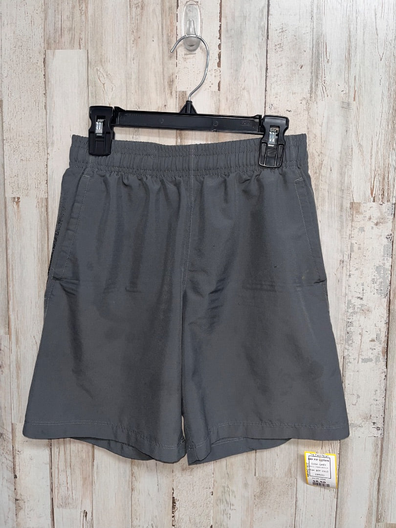 GREY UNDER ARMOUR DRY FIT SHORTS, BOY 10/12