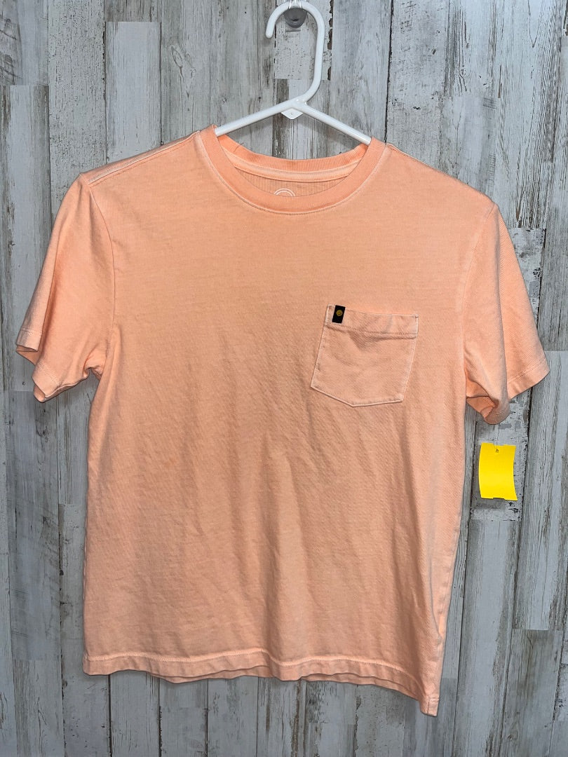 BRIGHT CORAL WONDER NATION POCKET TEE, BOY 10/12