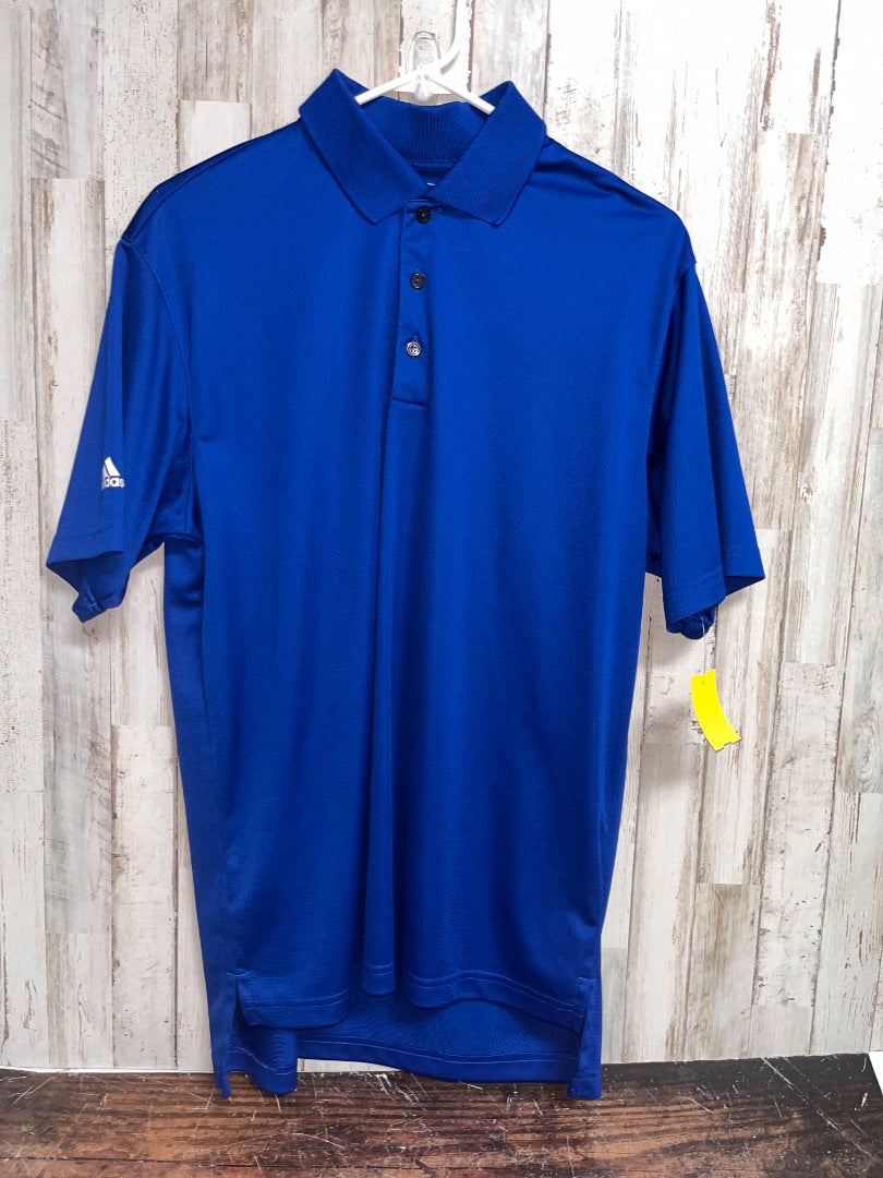 BRIGHT BLUE ADIDAS PERFORMANCE POLO, BOY ADULT M