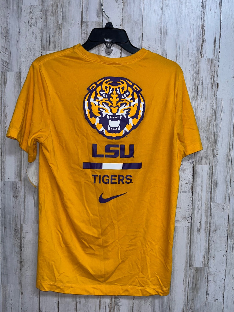 YELLOW NIKE LSU TIGERS TEE, BOY ADULT M