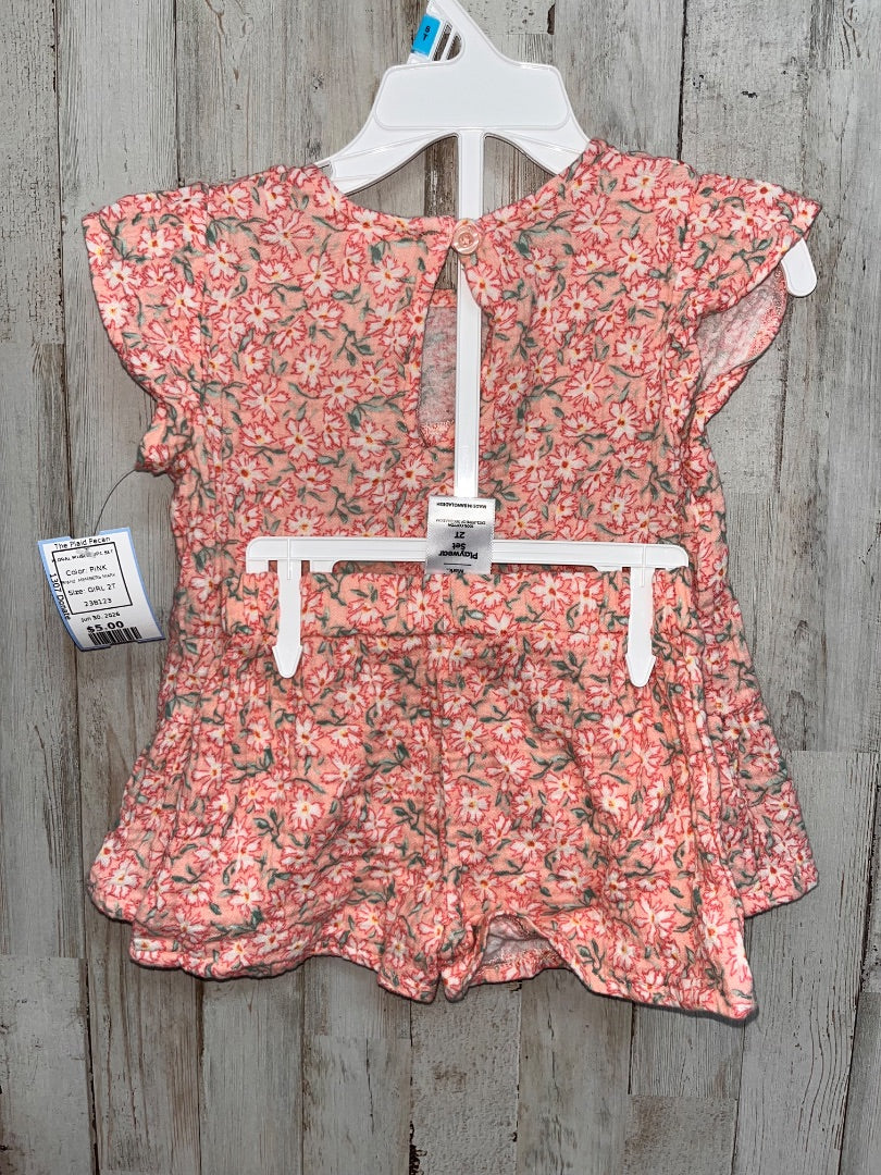 PINK MEMBERS MARK FLORAL MUSLIN 2PC SET, GIRL 2T