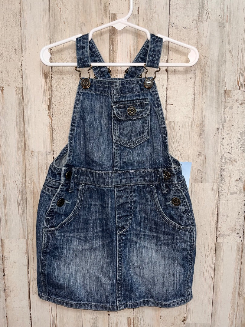 DENIM GAP OVERALL DRESS, GIRL 5T