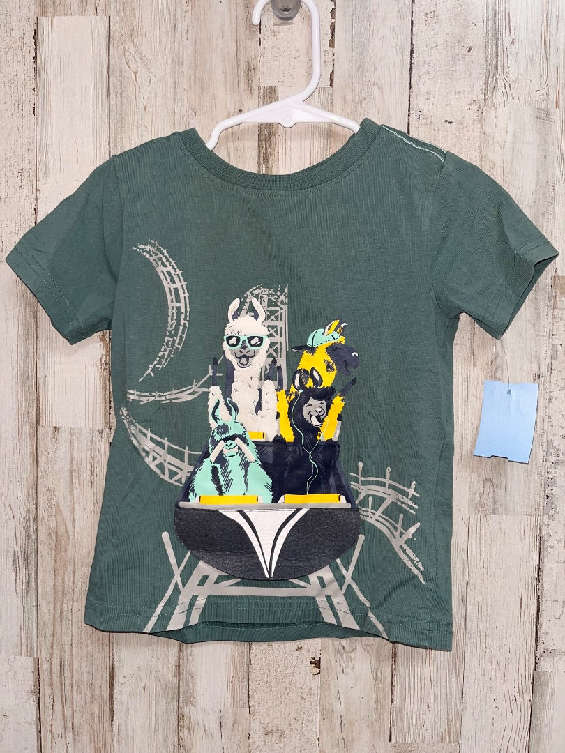 GREEN TOMMY BAHAMA LLAMA TEE, BOY 2T