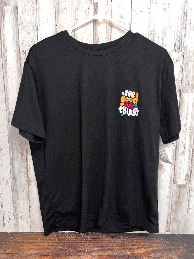 BLACK SHEIN SEE GOOD TEE, GIRL 13