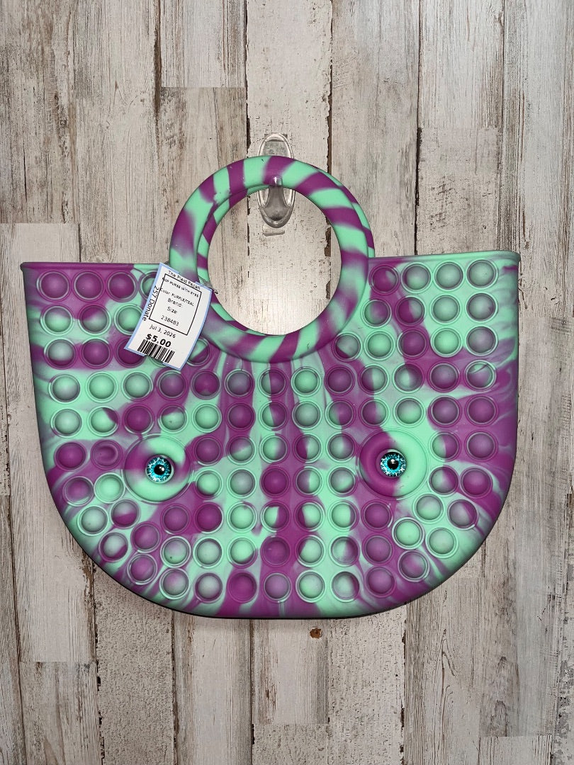 PURPLE/TEAL POP PURSE WITH EYES