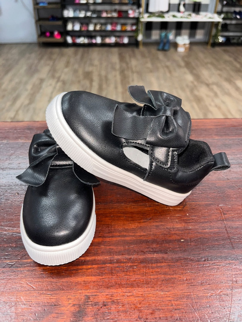 BLACK BOW VELCRO SNEAKERS, SHOES 9