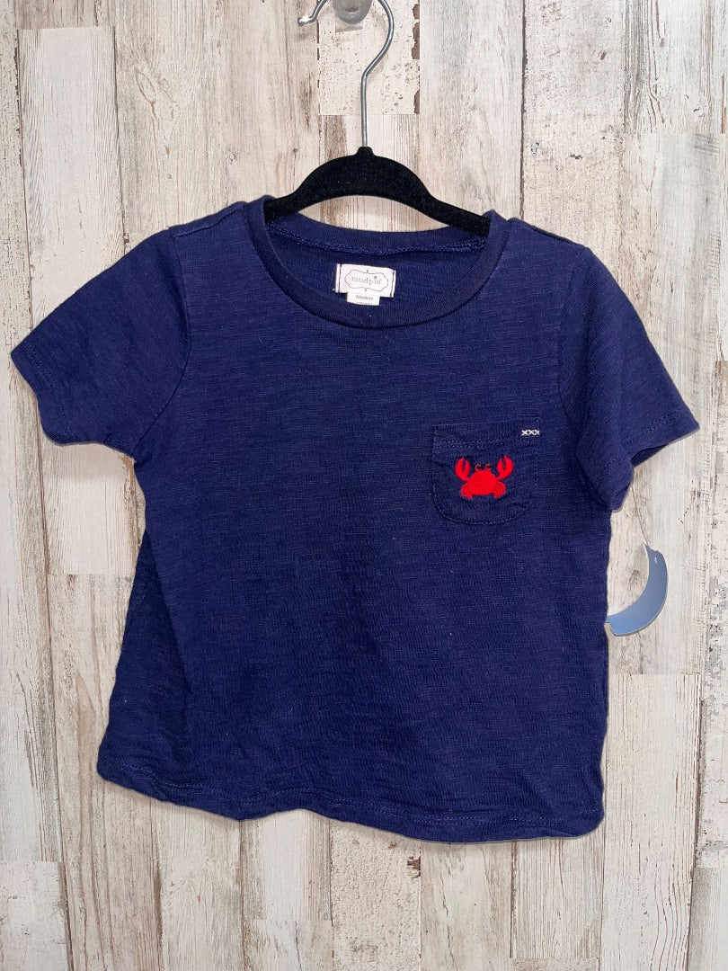 NAVY MUDPIE CRAB POCKET TEE, BOY 2/3