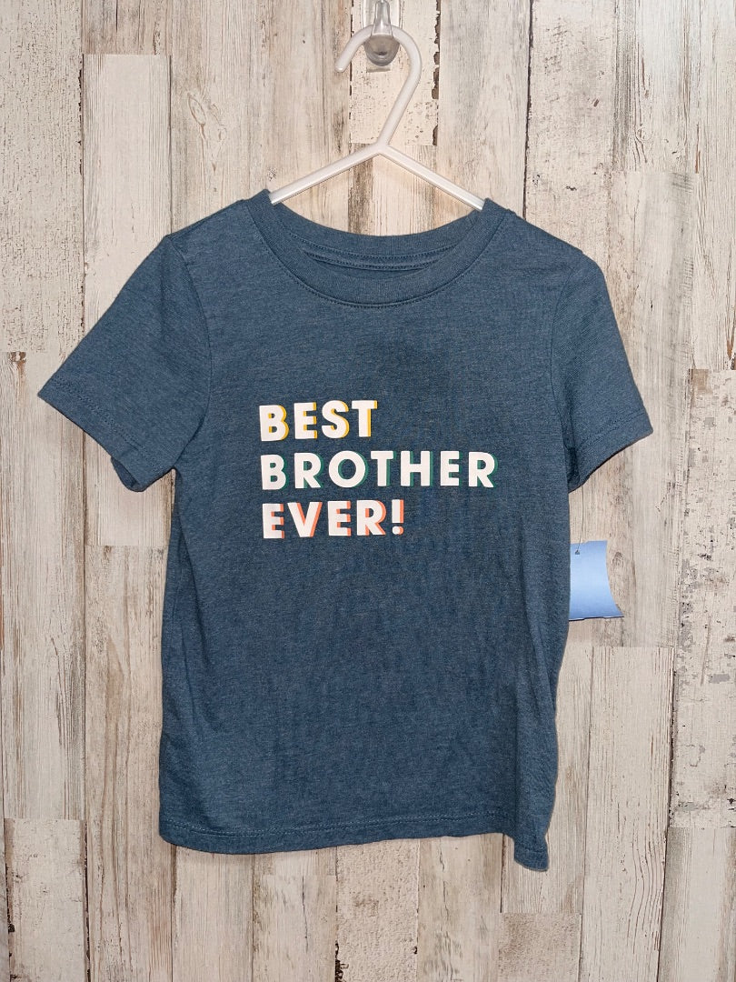 DARK TEAL CAT & JACK BEST BROTHER TEE, BOY 3T