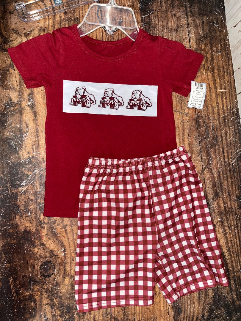 MAROON BOUTIQUE MSU 2PC SET, BOY 4T
