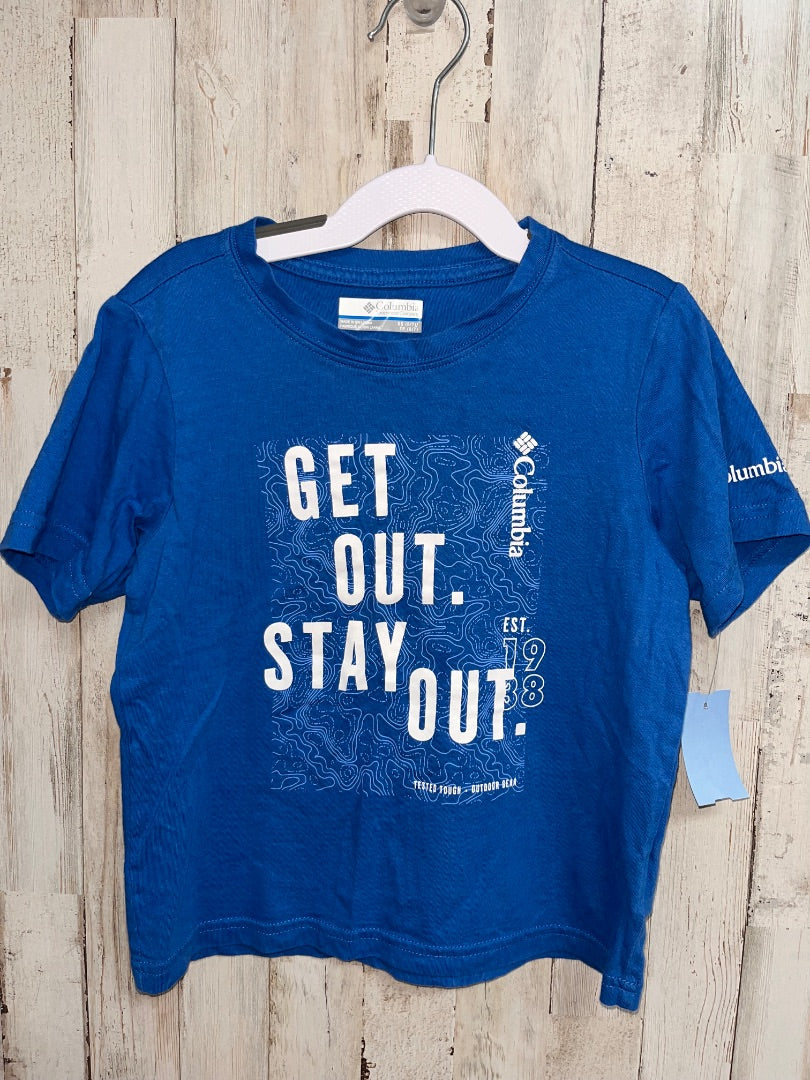 BLUE COLUMBIA GET OUT TEE, BOY 6/7