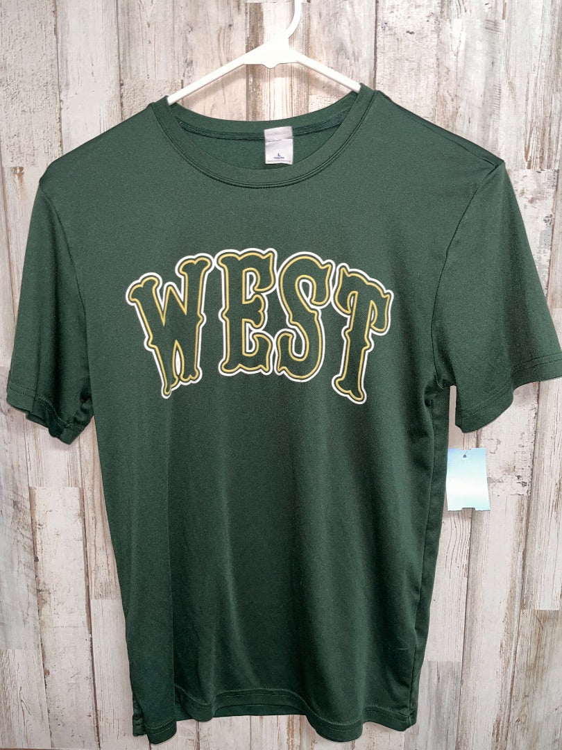 GREEN SPORT TEK WEST DRY FIT TEE, BOY 14/16