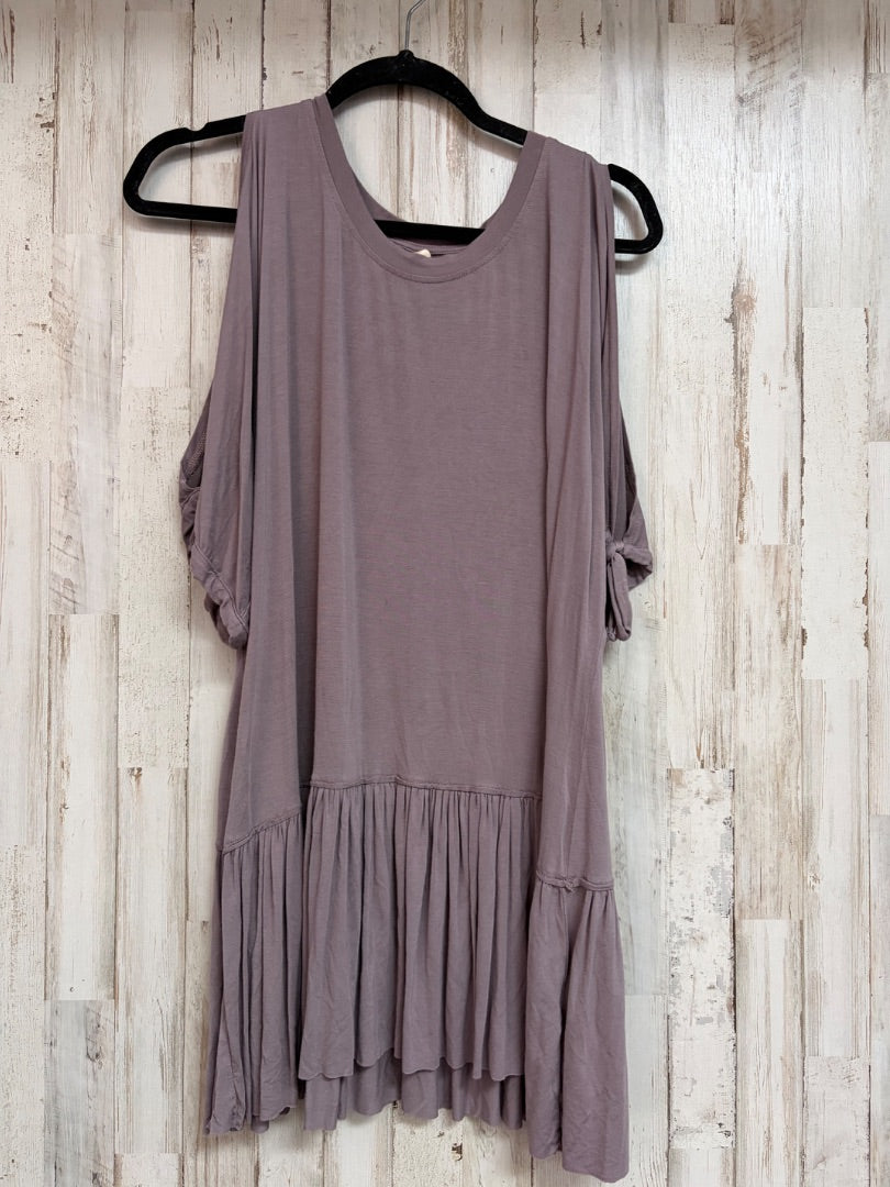 PURPLE WISHLIST COLD SHOULDER TOP, LADIES M/L