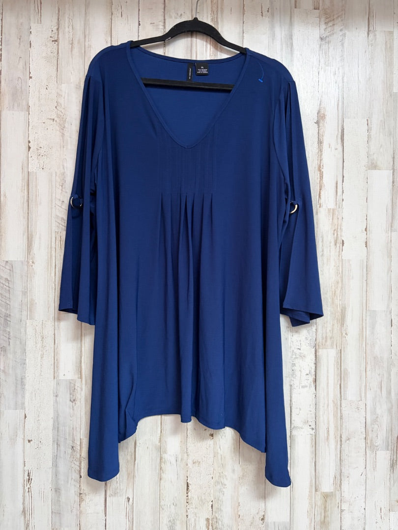 NAVY NEW DIRECTIONS PLEATED TOP, LADIES XL