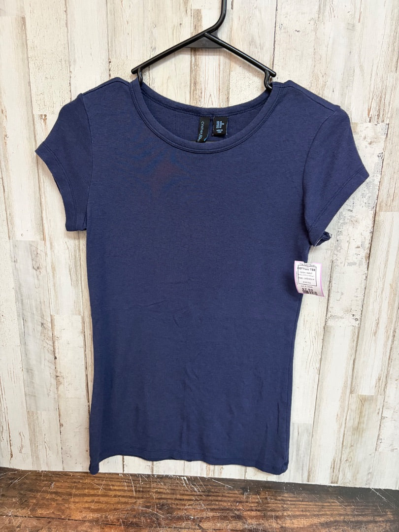 NAVY CYNTHIA ROWLEY COTTON TEE, LADIES M
