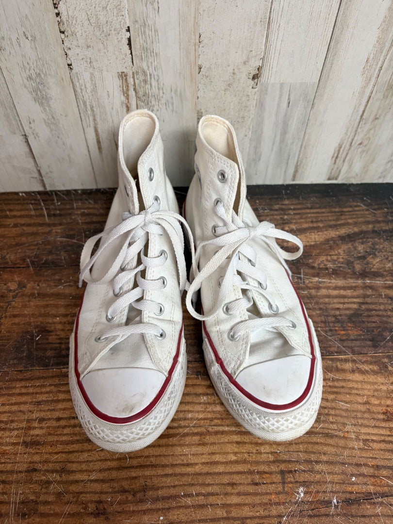 WHITE CONVERSE HI TOP SNEAKERS, SHOES A4.5