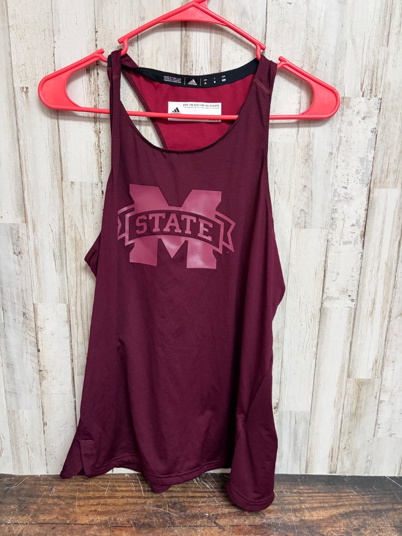 MAROON ADIDAS MS STATE TANK, LADIES M