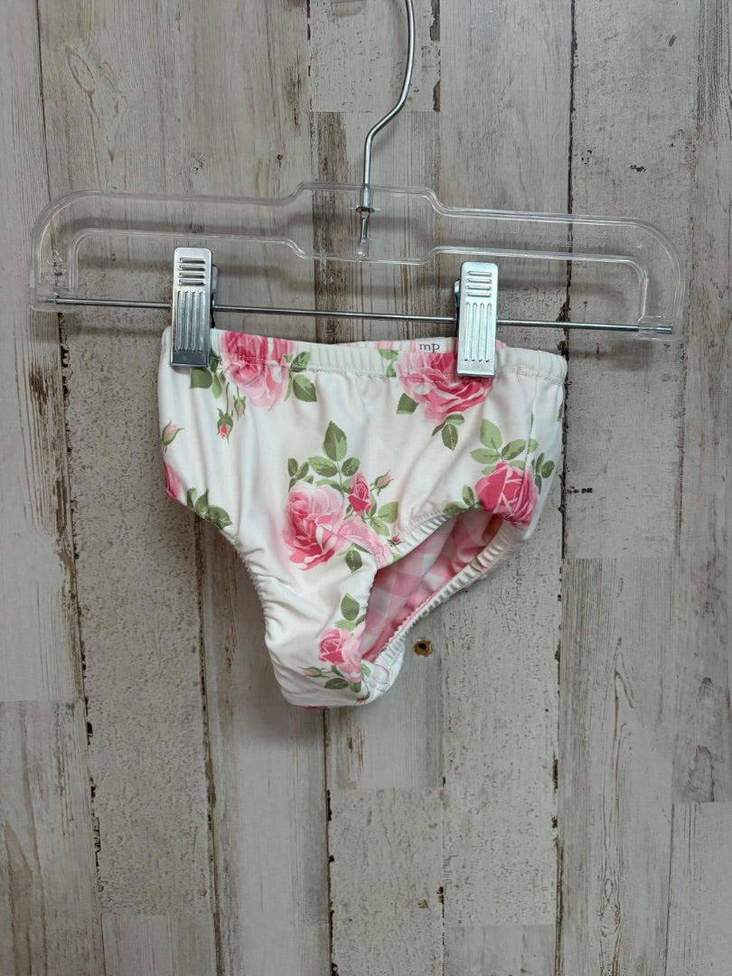pink mudpie rose swim diaper, girl 6-9m