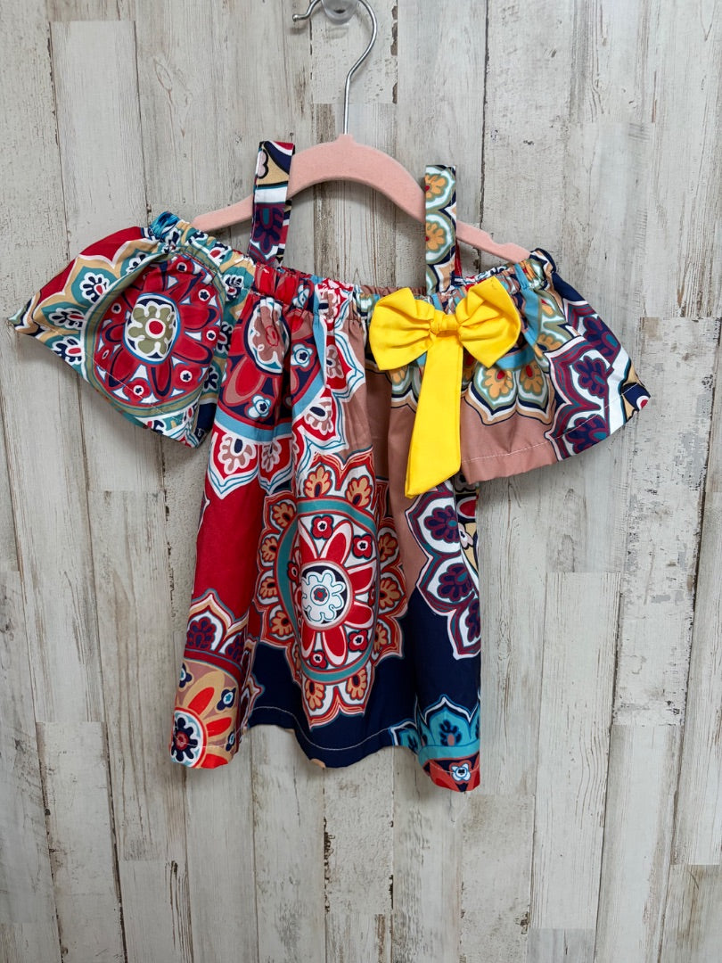 red BOUTIQUE mandala top, girl 4t