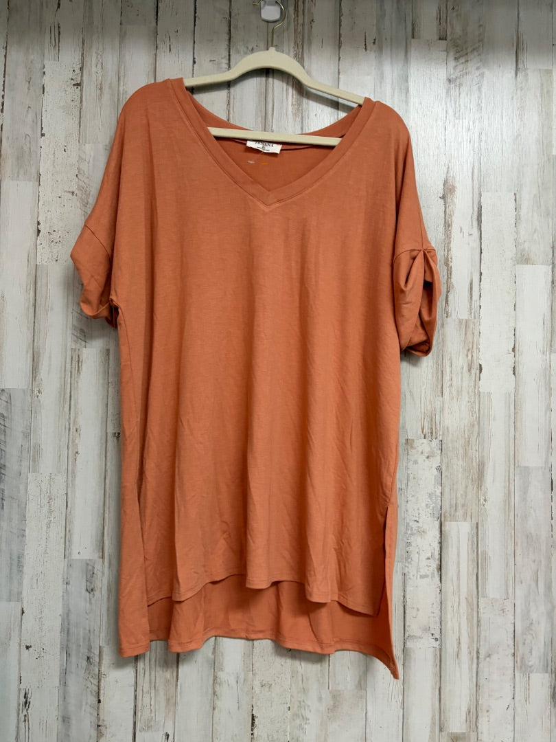 ORANGE ZENANA VNECK TOP, LADIES XL