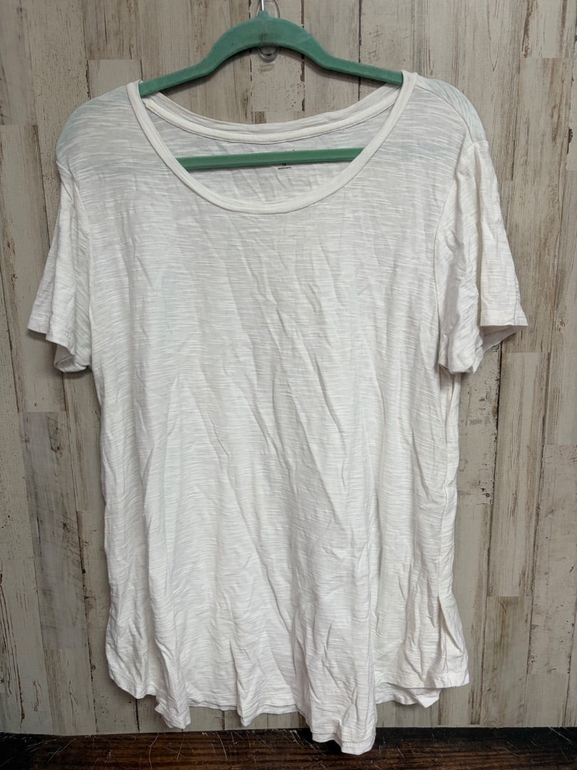 WHITE WONDERLY TEXTURED TOP, LADIES 1X