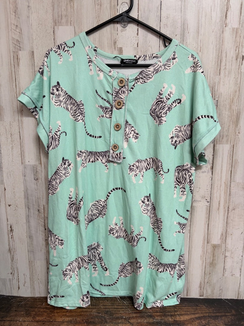 MINT HEIMISH USA ANIMAL PRINT TOP, LADIES 1X