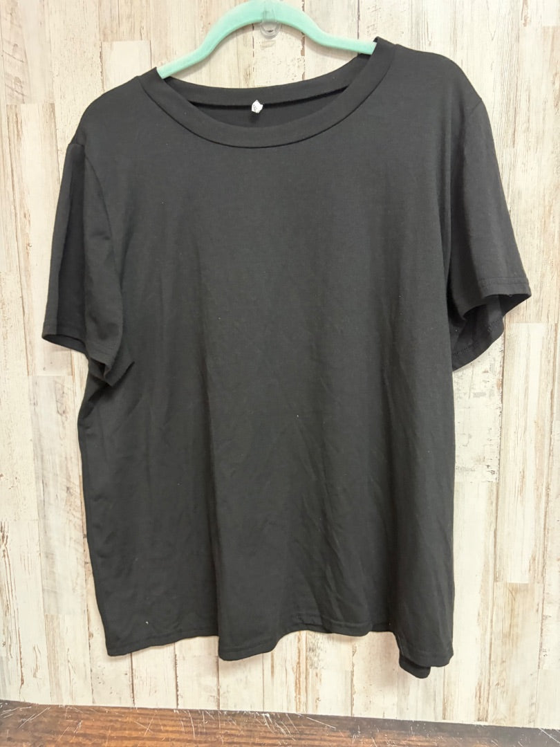 BLACK COTTON TOP, LADIES 2X