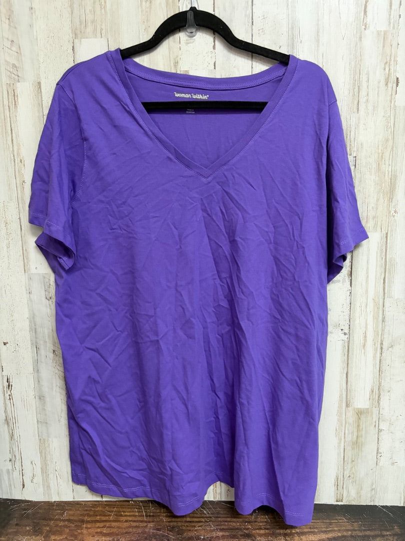 PURPLE WOMAN WITHIN VNECK TEE, LADIES 2X