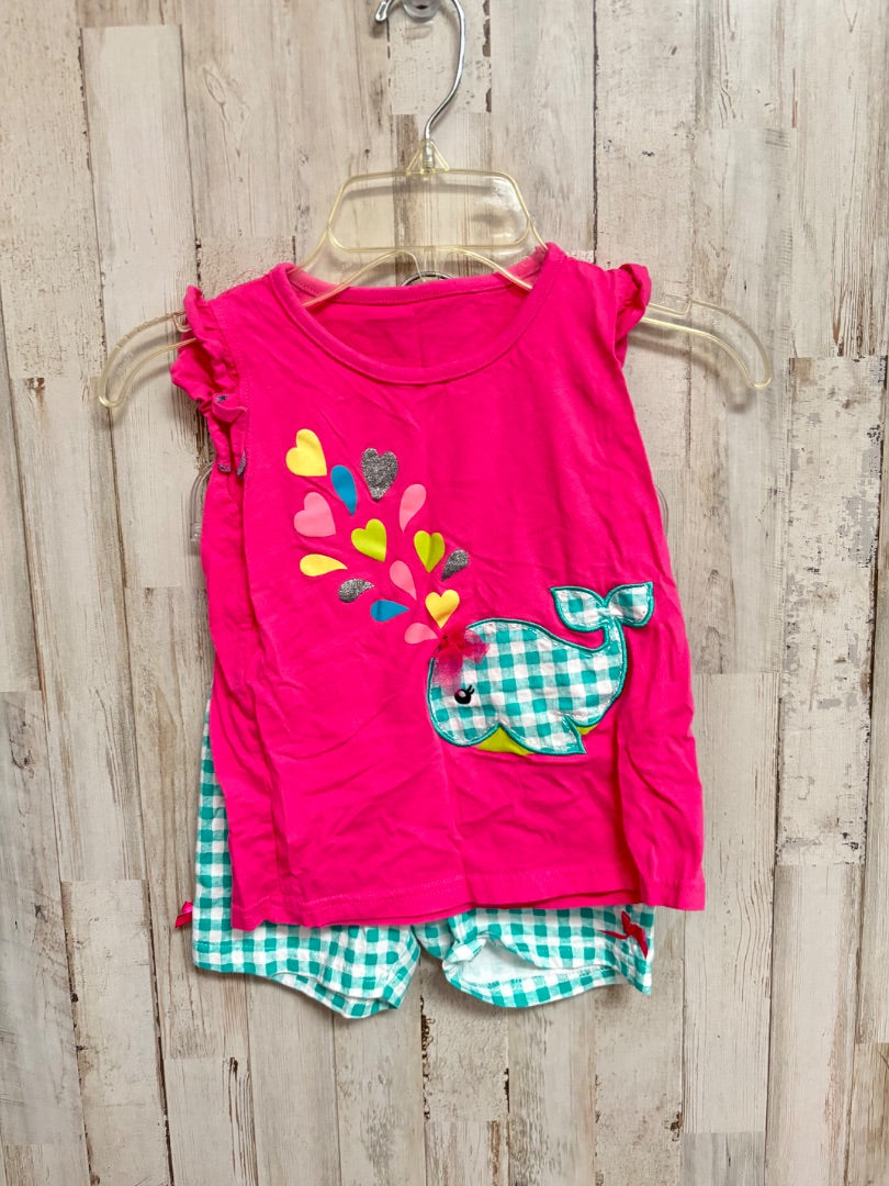 PINK WHALE 2PC SET, GIRLS 4T