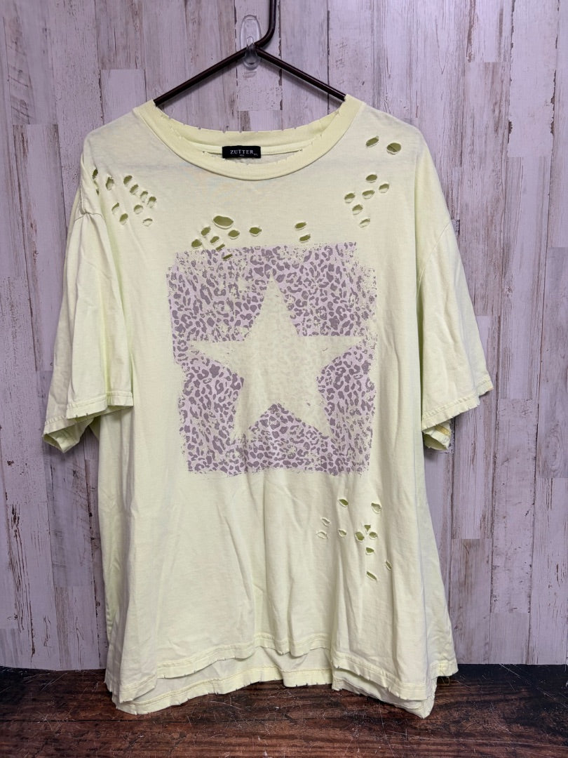 YELLOW ZUTTER STAR DISTRESS ETE, LADIES M/L