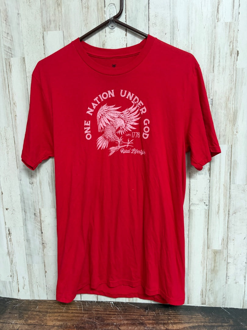 RED RURAL CLOTHING ONE NATION TEE, LADIES M