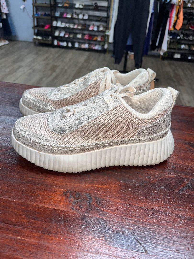 GOLD JELLYPOP PLATFORM SHIMMER SNEAKERS, SHOES A8