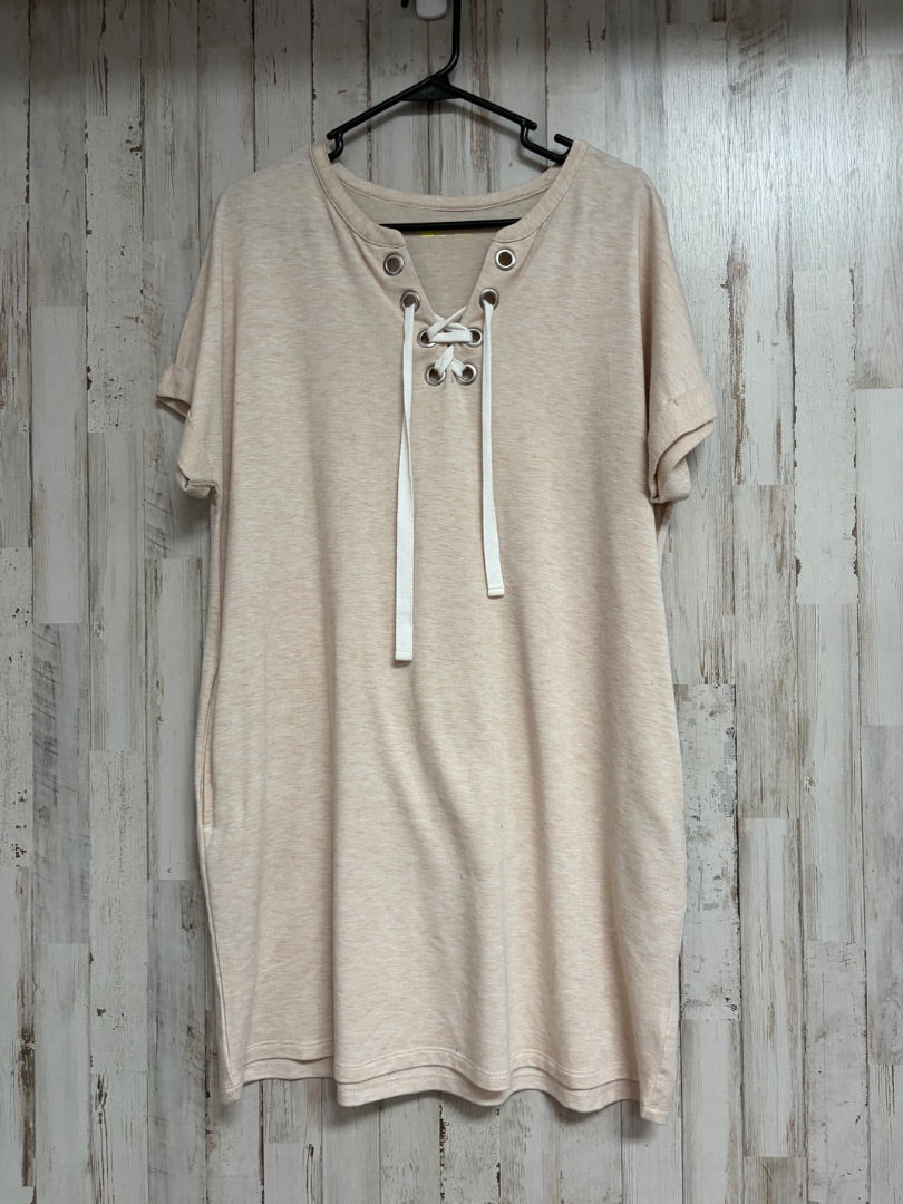 BEIGE XERSION TIE DRESS, LADIES L