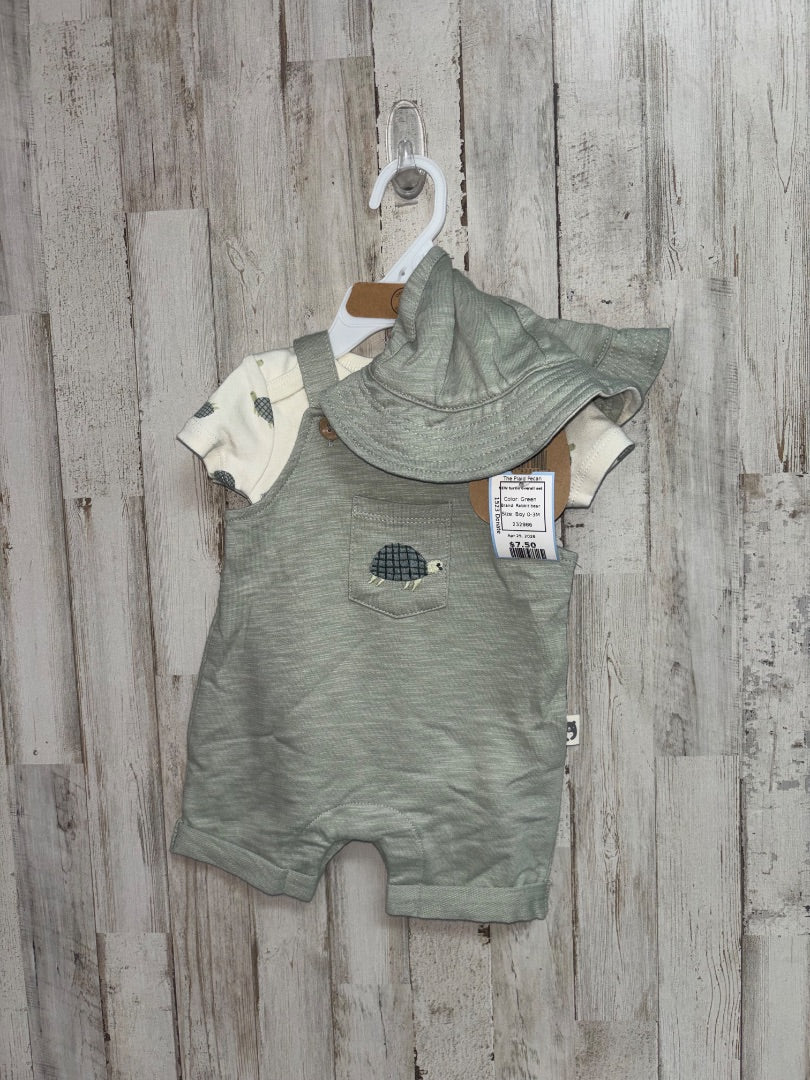 Green Rabbit bear NEW turtle overall set, Boy 0-3M