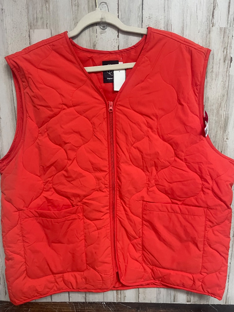 ORANGE ORIGINAL USE NEW QUILTED VEST, LADIES XL