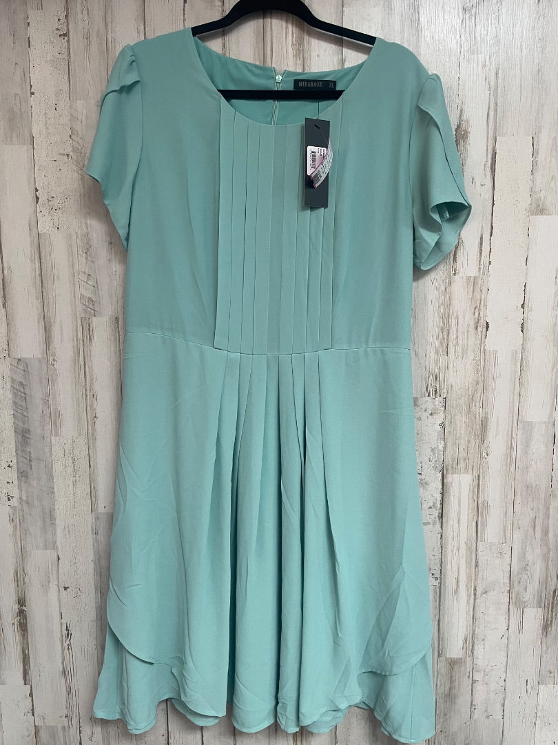 TEAL MIKA ROSE NEW PLEATED DRESS, LADIES XL