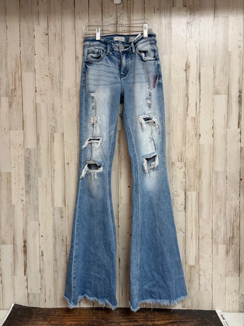 DENIM KANCAN SZ24 DISTRESS JEANS, LADIES XS