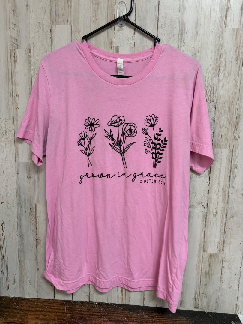 PINK BELLA CANVAS GROWING GRACE TEE, LADIES L