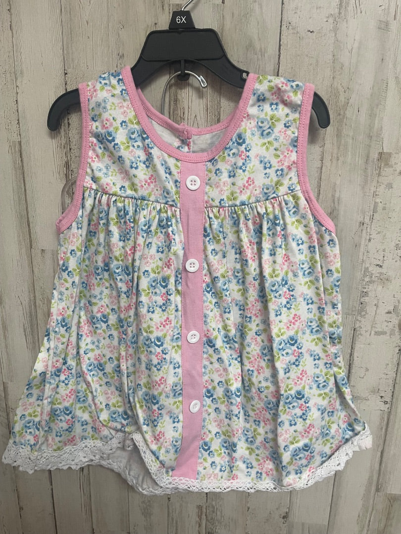 PINK BOUTIQUE FLORAL BUTTON 2PC SET, GIRL 6/7