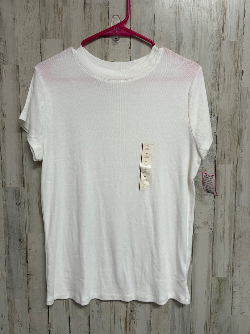 WHITE A NEW DAY RIBBED TOP, LADIES XL