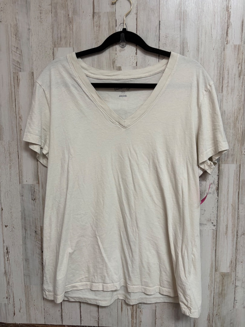 LT BEIGE UNIVERSAL THREADS VNECK COTTON TEE, LADIES XL