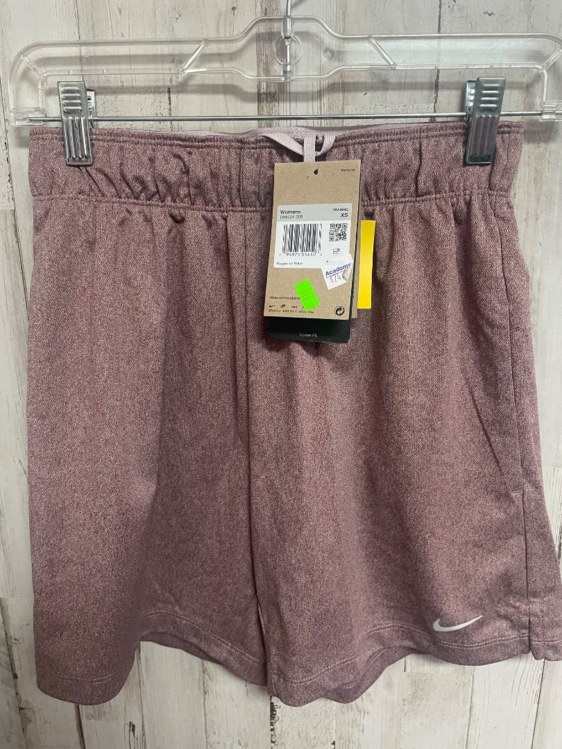 MUTED RED NIKE NEW ATHLETIC SHORTS, LADIES XS