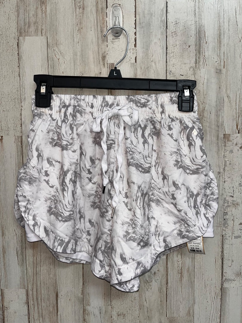 WHITE/GREY CALI SWIRL PRINT DRY FIT SHORTS, LADIES S