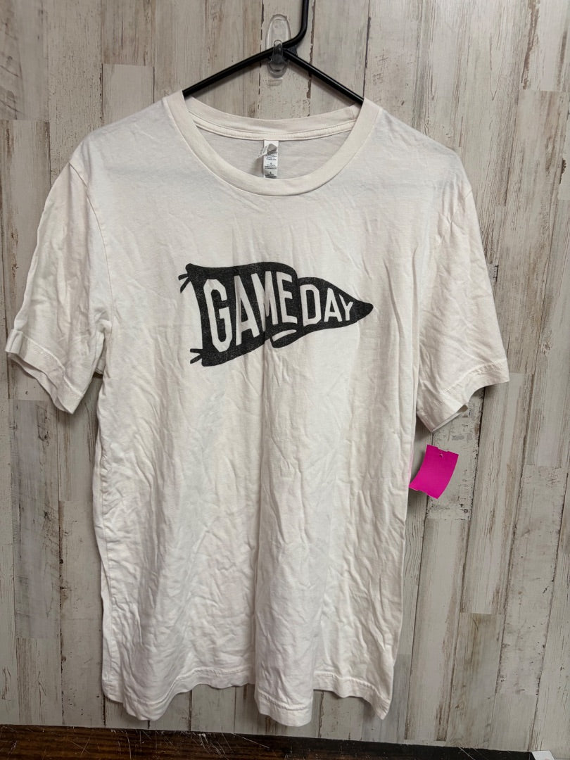 WHITE BELLA CANVAS GAME DAY TEE, LADIES L