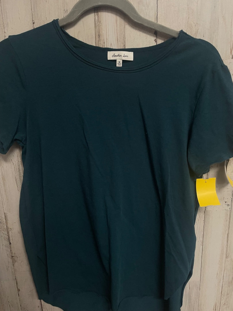 DARK TEAL ANOTHER LOVE SOFT RAW EDGE TEE, LADIES M