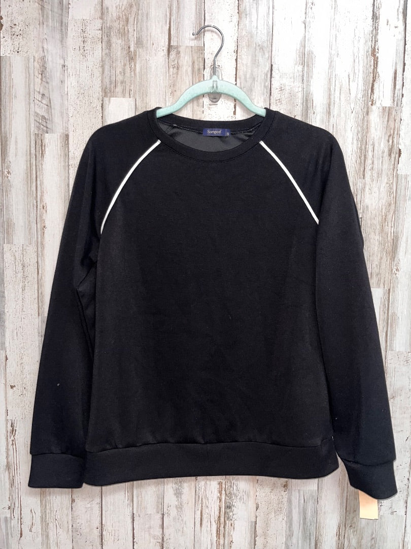 BLACK SAMPEEL STRIPE SHOULDER SOFT LONG SLEEVE, LADIES S