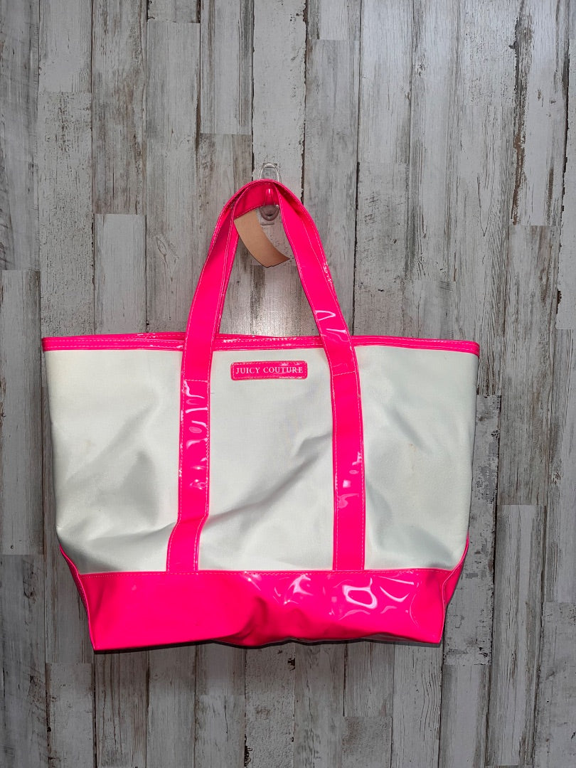 IVORY/HOT PINK JUICY COUTURE SHOULDER BAG