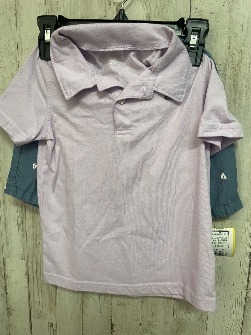 LILAC/BLUE CARTERS 2PC SAILBOAT SET, BOY 4T