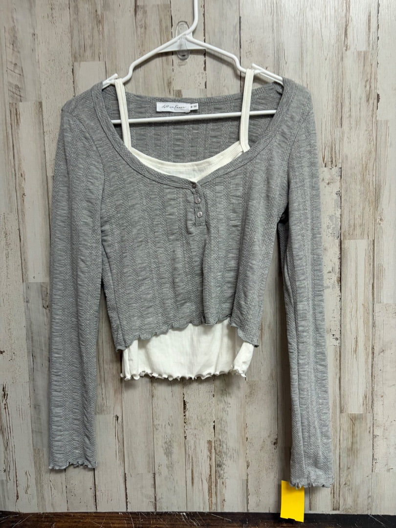 GREY ALL IN FAVOR LAYERED TOP, LADIES M